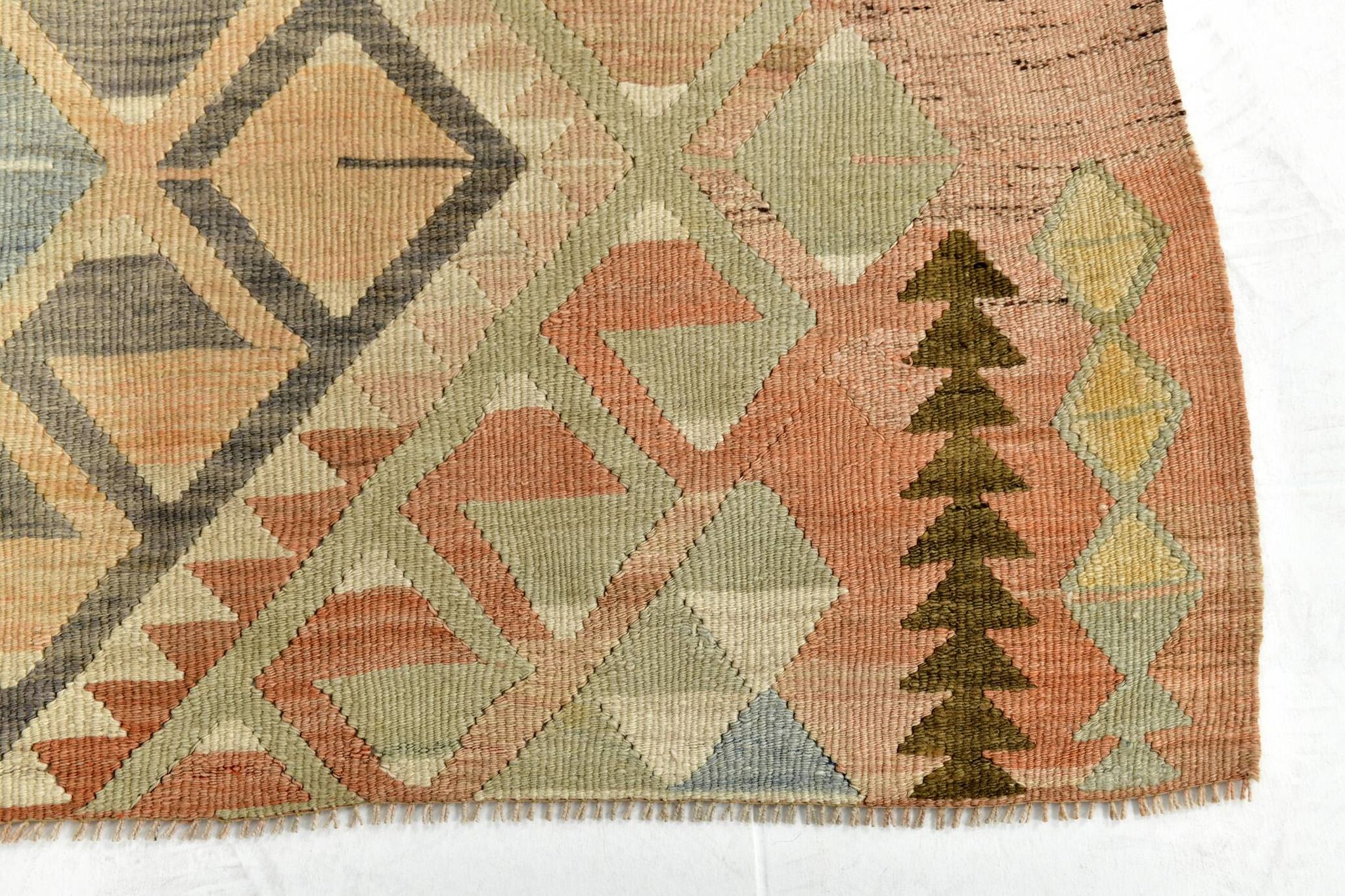 5x7 Brown & Red Turkish Vintage Kilim Rug 148x223Cm SK 35162