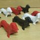 Plexiglass sausage dog cutlery rests
