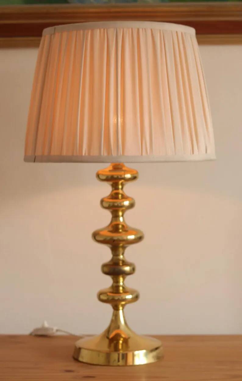 Pair of Swedish Coil Table Lamps