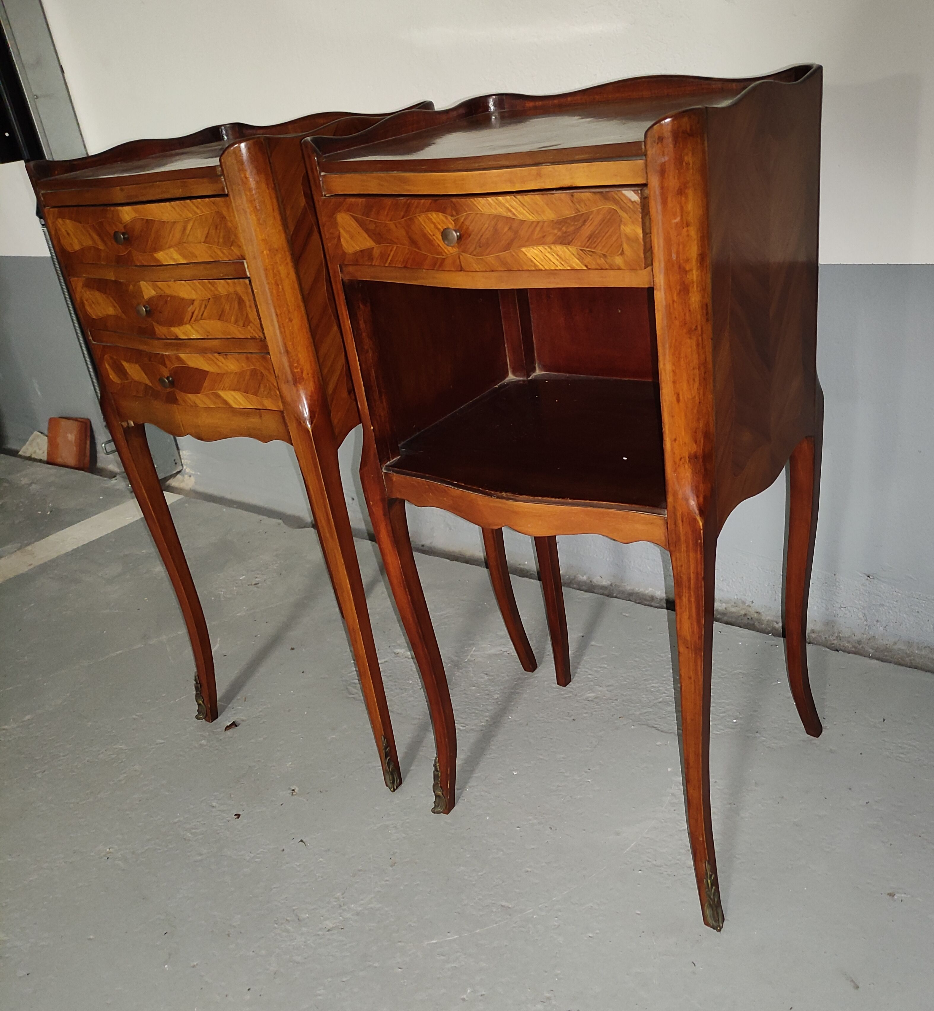 Pair of Louis XV style bedside tables