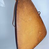 Miroir triangulaire en teck, Danemark, années 70