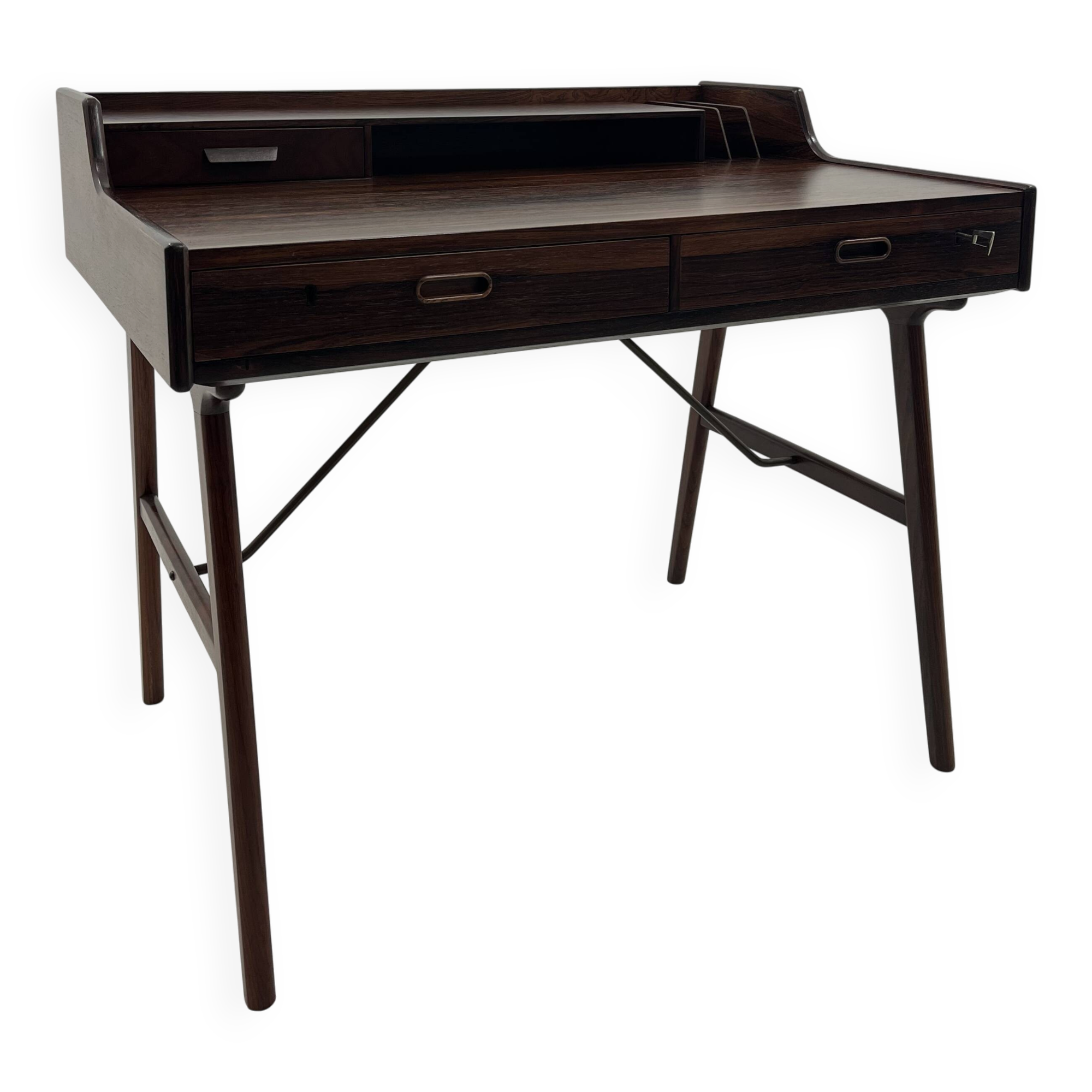 Bureau danois modèle 56 en palissandre par Arne Wahl Iversen pour Vinde Mobelfabrik