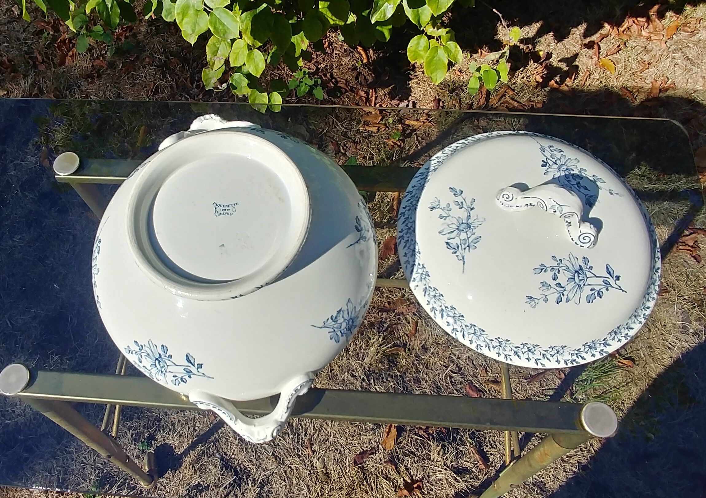 Large soup pot Terre de Fer de Luneville K &G model Paquerette late 19th