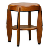 Art Deco Amsterdam School Occasional Side Table in Oak, 1930s Netherlands