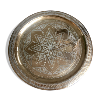 Oriental brass tray