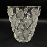 René Lalique "Malaga" model vase, pressed molded glass, circa 1937