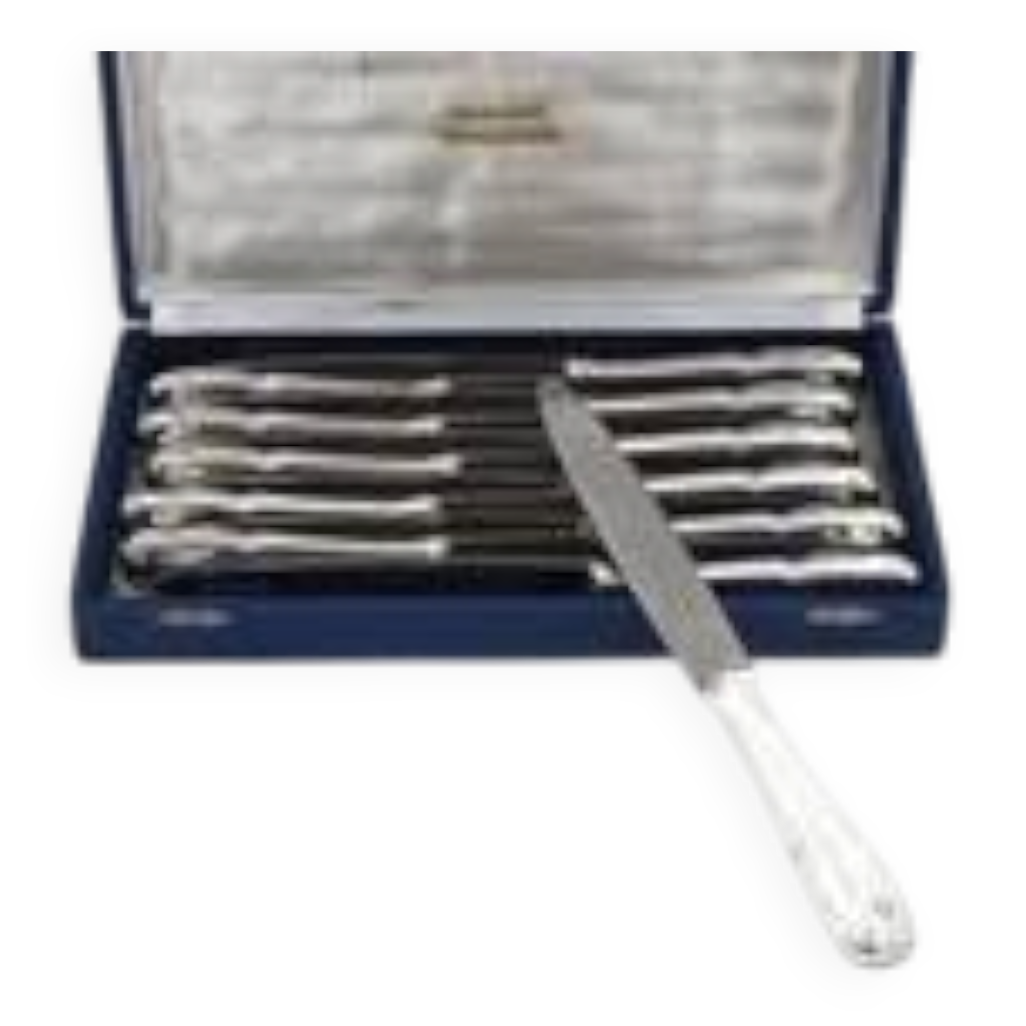 Boulenger Rambouillet, 12 silver-plated table knives, excellent condition.