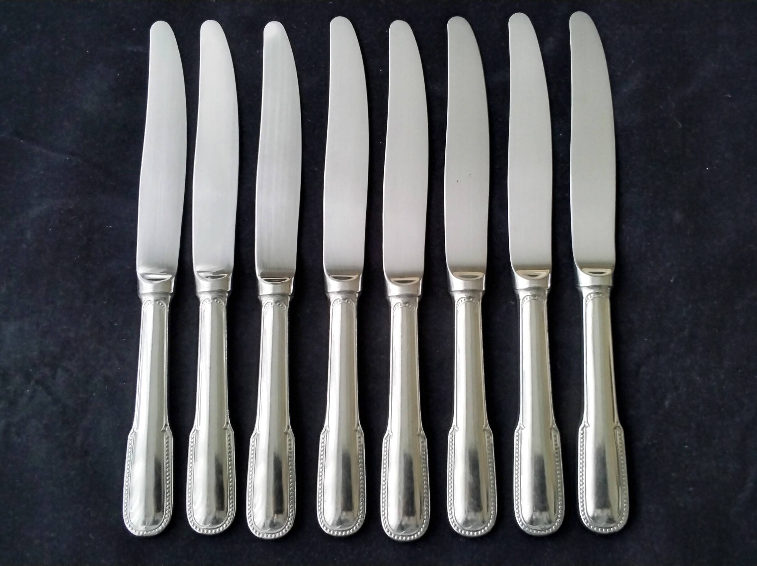 8 Table knives Stainless steel Guy Degrenne Pearl Decor