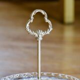 1950s crystal and silver-plated metal bowl/basket