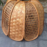 Rattan and wicker lampshade