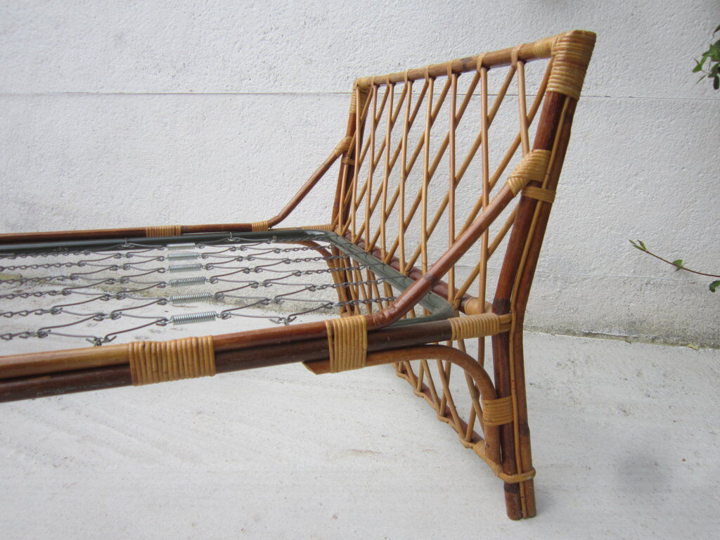 Bed with drawer rattan bed