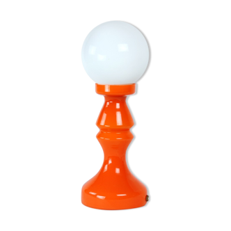 Lampe en verre orange par Vitropol, Pologne 1960s