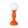 Lampe en verre orange par Vitropol, Pologne 1960s