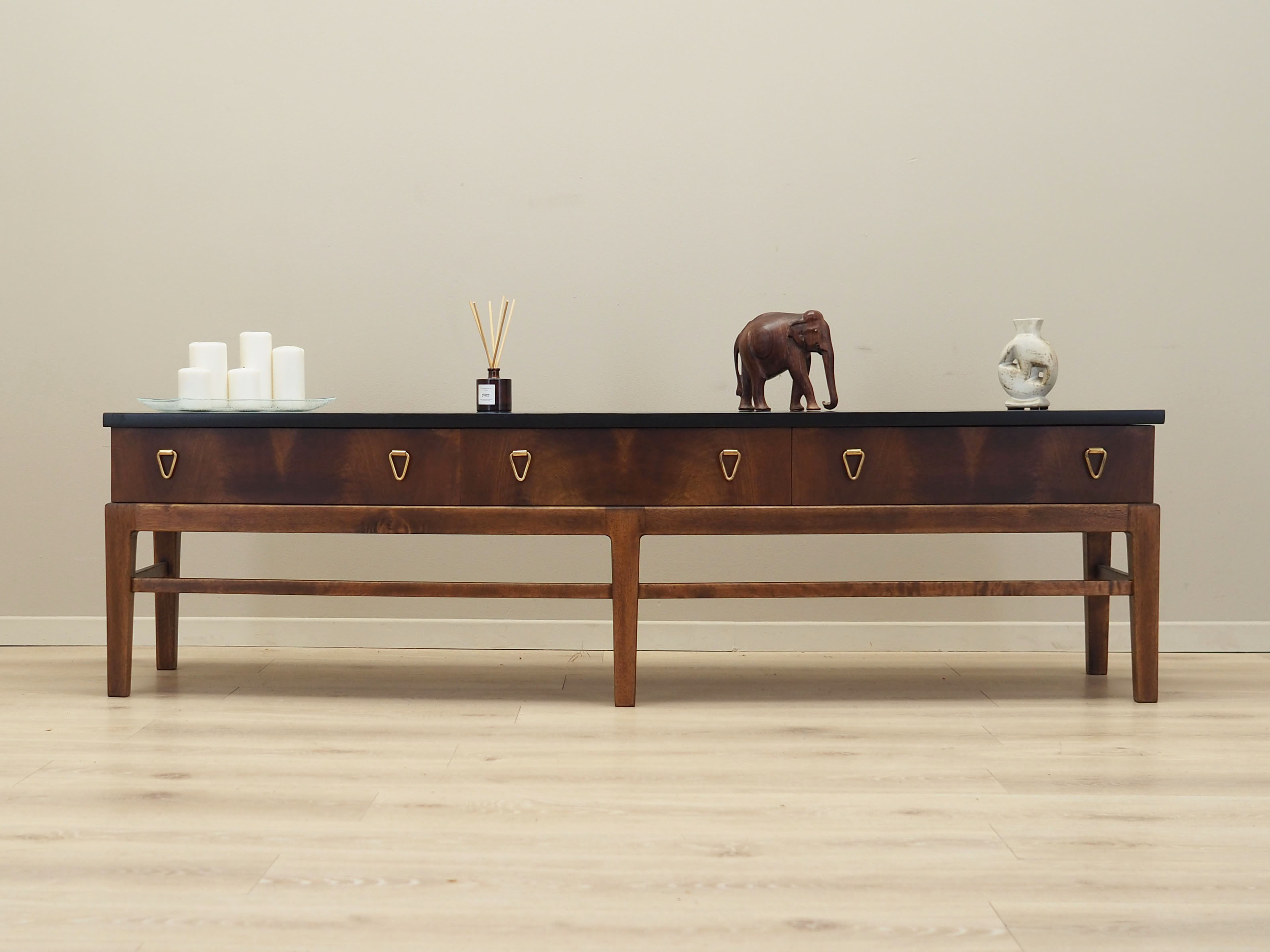 Walnut console, Danish design, 1960s, production Denmark
