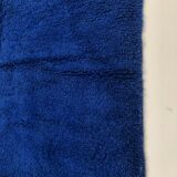 Moroccan Berber carpet beni Ouarain intense blue uni 2.94x2.07m