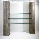 Brutalist sculptural shelf in Eternit fiber cement concrete, 1980s