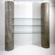 Sculptural brutalist shelf in Eternit fibrociment concrete from the 1980s.