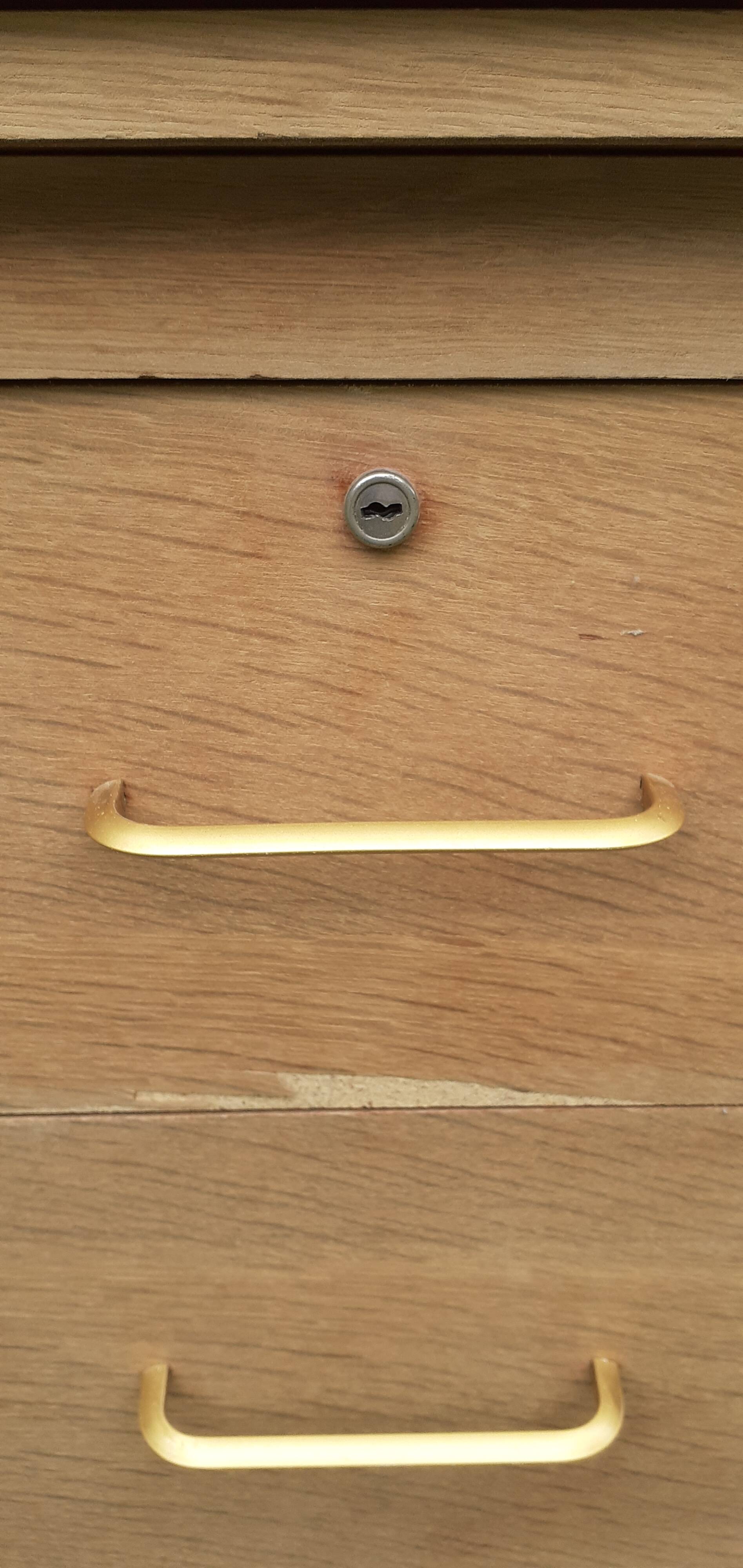 Desk 3 drawers 1 shelf year 60 vintage raw wood