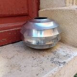 Vintage chrome vase/pot
