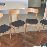 Set of 4 Italian chairs Gessef Consorzio Sedie Friuli 1970