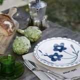 Hand painted ceramic dessert plate