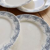 6 dessert plates, ironstone Sarreguemines U&C model Luchon