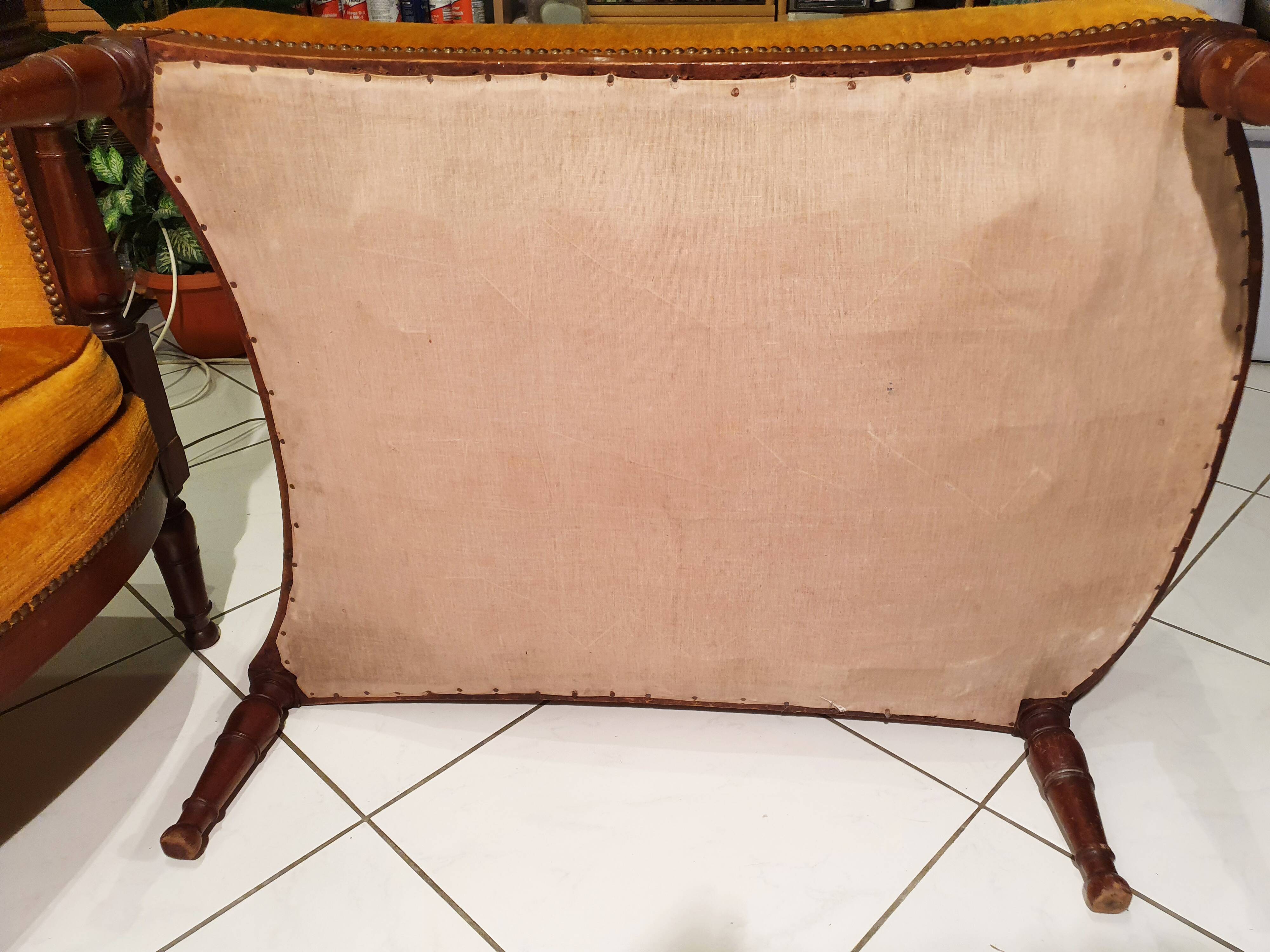Armchair and footrest