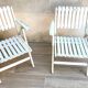 Pair of vintage wooden garden armchairs by r.gleizes