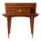 Vintage 1960s bedside table in wood and marquetry.