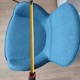 Fauteuil de salon en tissu bleu
