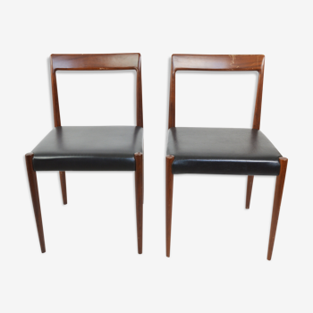 Paire de chaises par L & H. Lubke Allemagne années 1960