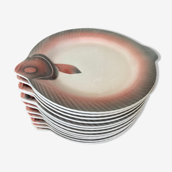 Fish plates Digoin & Sarreguemines