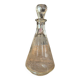 Petite carafe vintage en verre gravé – décor cerf et forêt