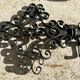 Key-shaped key holder and coat rack set, wrought iron