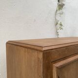 Storage unit in solid oak and veneer, circa 1960.