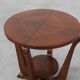 Art Deco Oak Side Table with Sculptural Base and Geometric Top, Belgium ca.