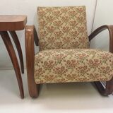 1960 2x Halabala Armchairs H 269 and spider table, Czechoslovakia