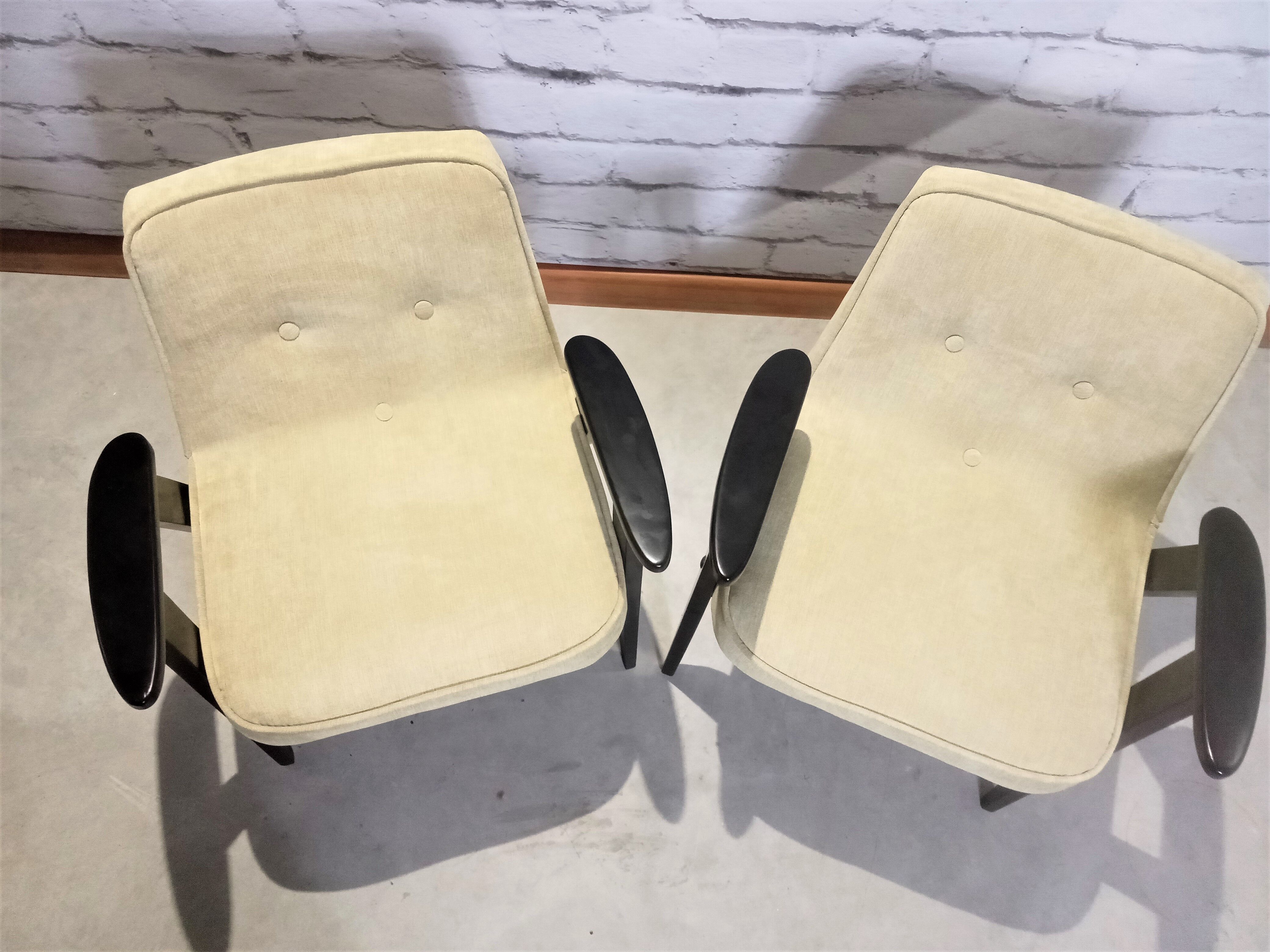 Vintage armchairs by Jozef Chierowski 1960's