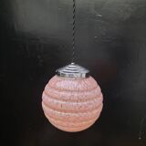 pink opaline pendant light