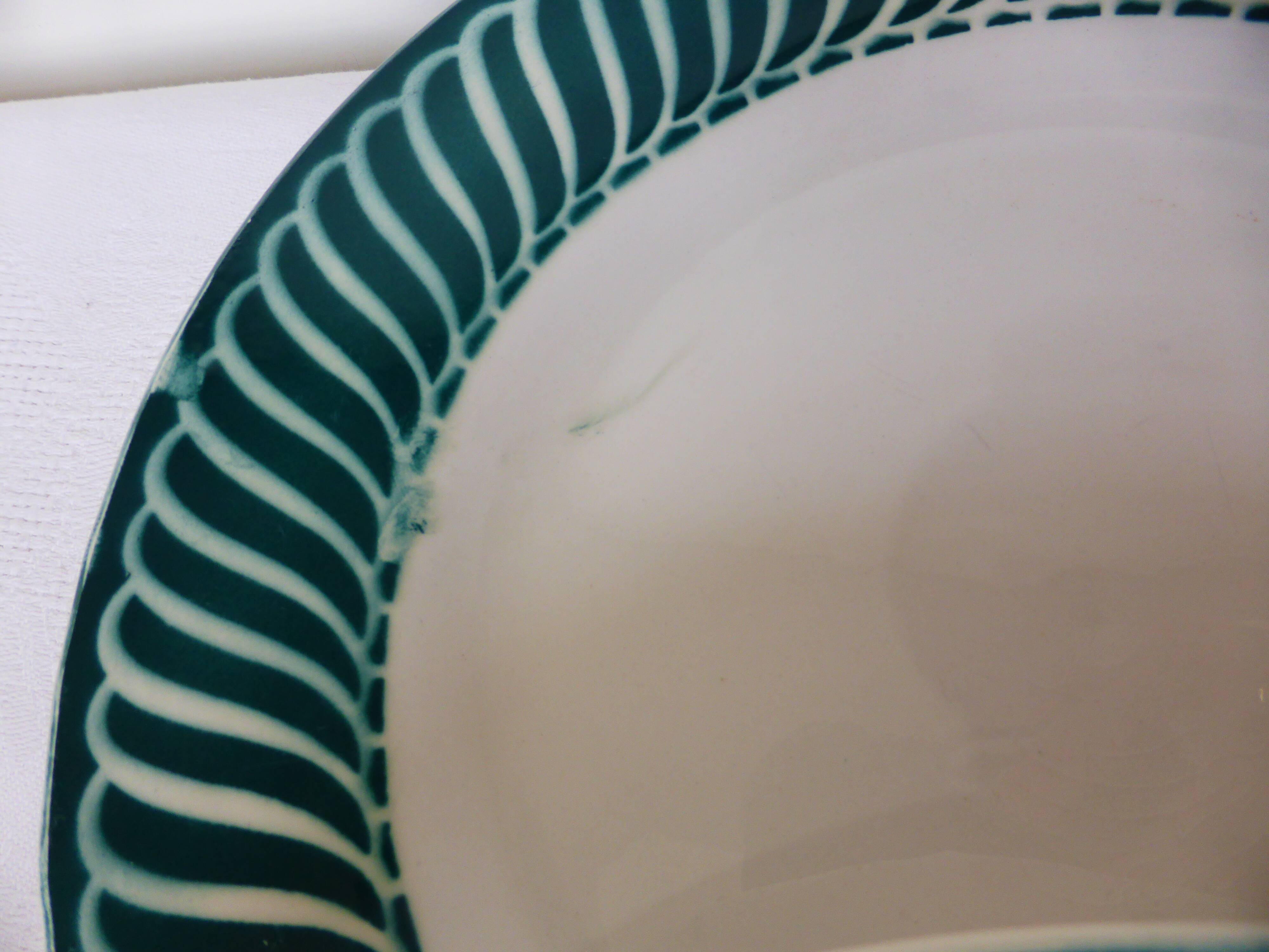 4 flat plates of Digoin Sarreguemines model Jacquot 210805