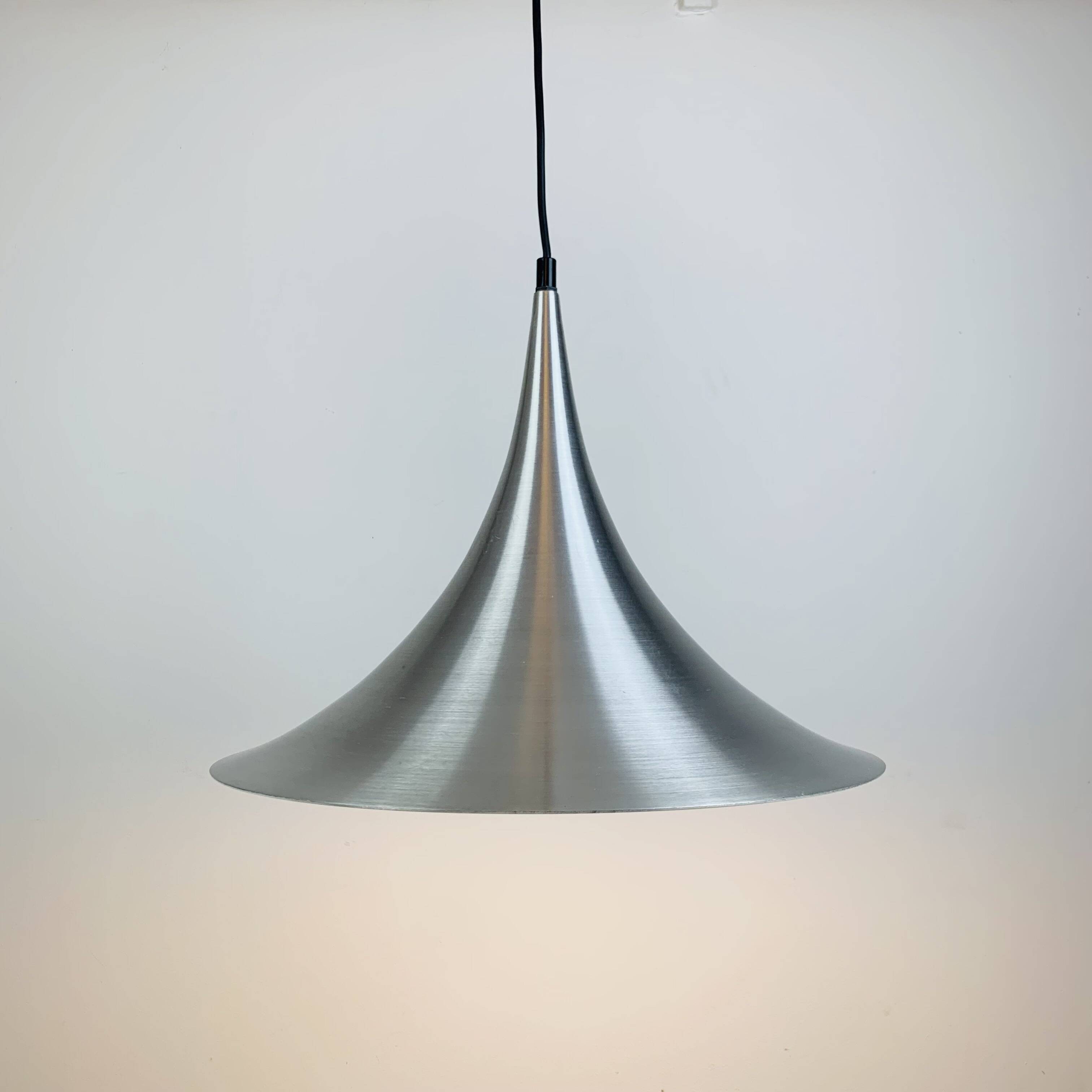 Suspension tulipe scandinave acier brossé space age