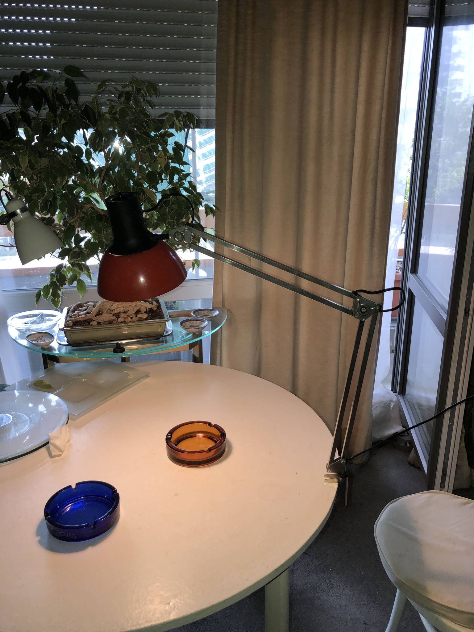 Lampe d'architecte rouge   patented  finlande