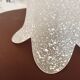 Tulipe en pâte de verre moucheté blanche en forme de fleur