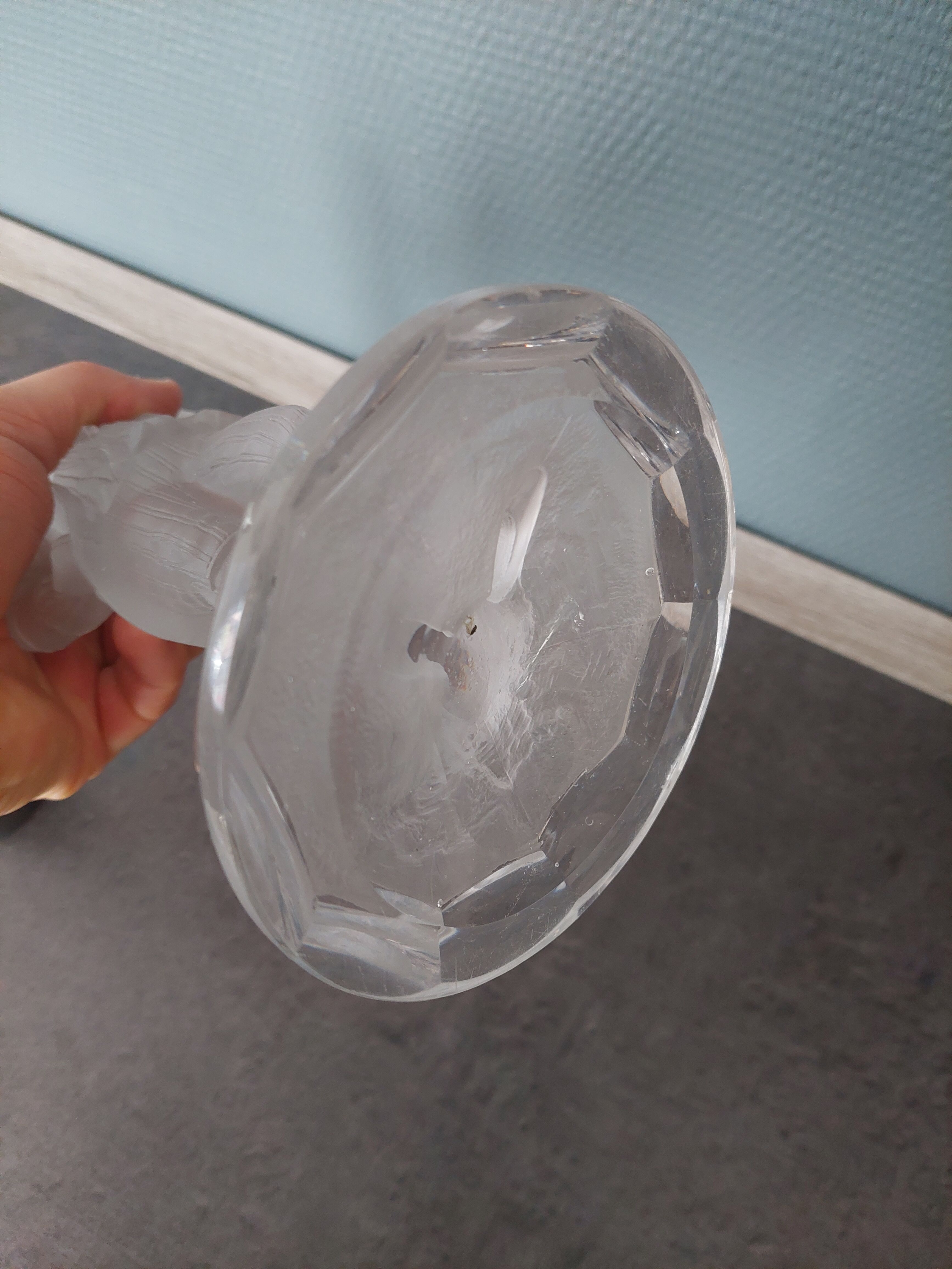 Art Deco Glass Candle Holder
