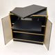 Vintage black and gold hi-fi/TV unit – 1970s–80s