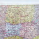 Vintage map 1970 Paris and its neighborhoods