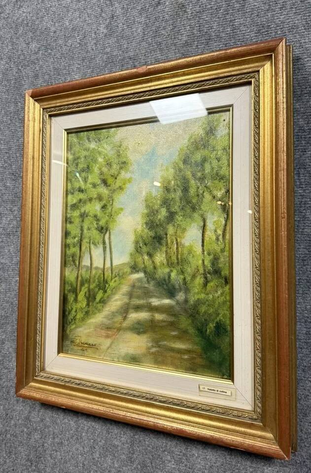 Italian School, 20th century: painting depicting a green landscape