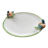 Large dish of ducks in barbotine