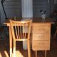 Bureau en bois pieds compas