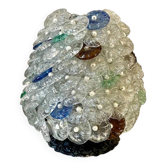 Table lamp with multicolored Murano glass pebbles